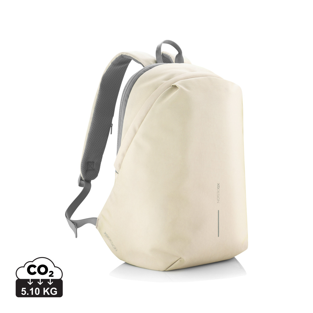 Sac à dos antivol personnalisé Bobby Soft beige et gris